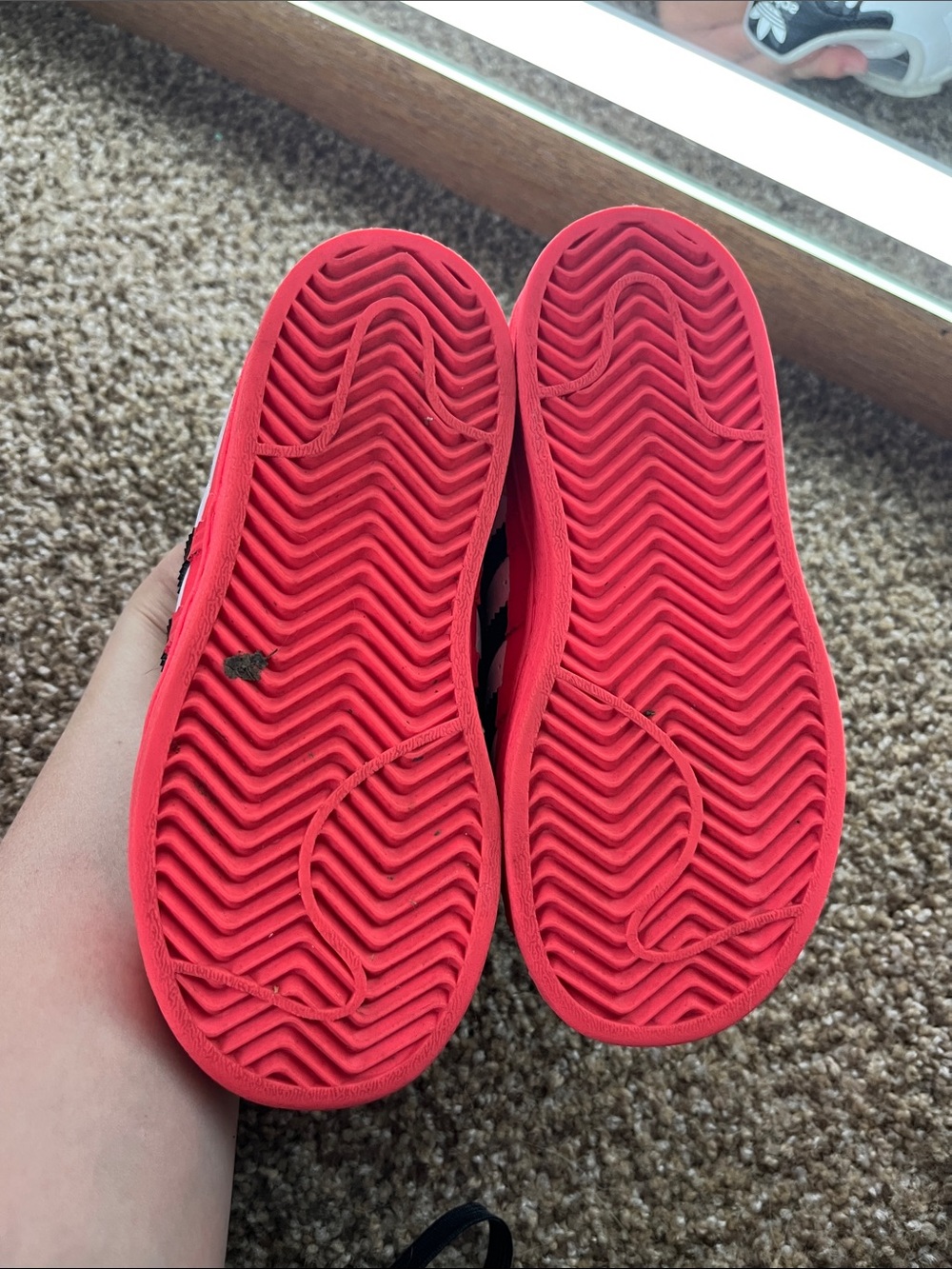 adidas Kids Superstar Velcro Sneakers - White, Black & Red - Picture 3 of 3